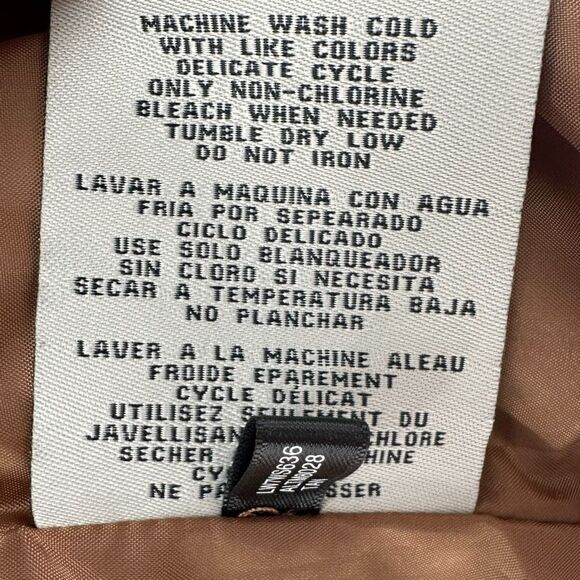 Levi's Faux Suede Full Zip Moto Biker‎ Jacket Coat Size 2X Plus Tab Shoulders - Picture 11 of 13